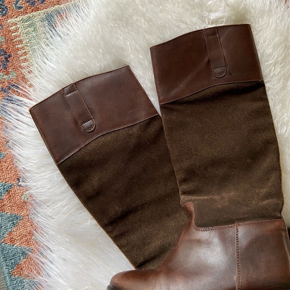 steve madden leather suede boot equestrian riding boots ritte tall boot size 6 - Picture 3 of 15